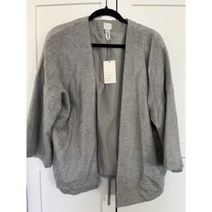 A New Day Womens Gray Cardigan 3/4 Sleeve Jacket Fits Most Coat Once Size NWT